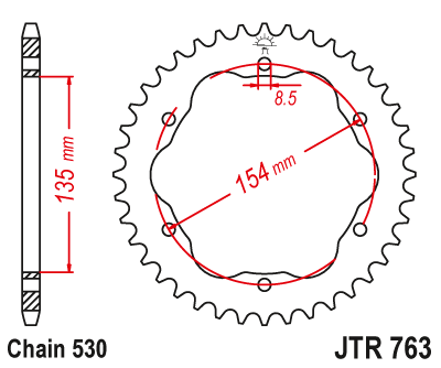 Привідна зірка JT JTR763.40 (PBR 4643)