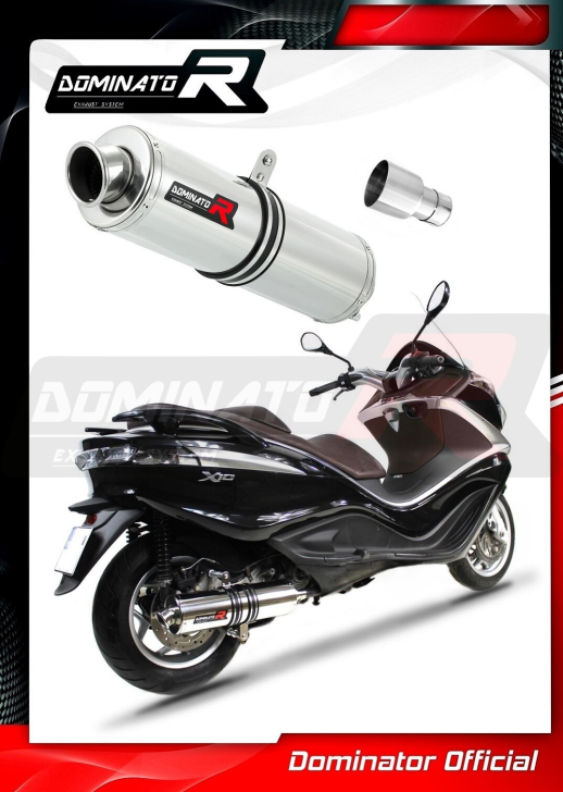 Прямоток DOMINATOR PIAGGIO X10 125 2012 - 2016 круглий