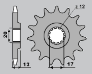 Приводная звезда TM 125 '01-21, TM 144 '08-21 GROSSKOPF 212312G
