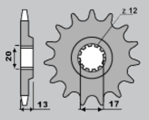 Приводная звезда TM 125 '01-21, TM 144 '08-21 GROSSKOPF 212312G