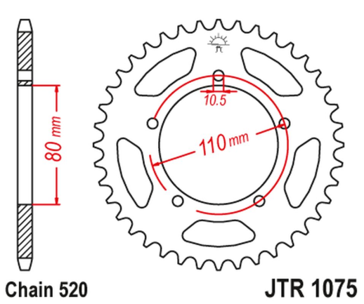 Приводная звезда KYMCO 250 VENOX '04-09' JT JTR1075.36