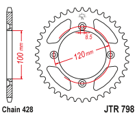 Приводная звезда JT JTR798.47 (PBR 798)