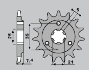 Приводная звезда SUZUKI DR 600/650 85-95 PBR 4371618NC (JTF437.16)