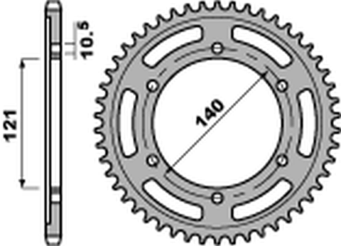Приводная звезда CAGIVA 650 RAPTOR/V RAPTOR '01-'07 PBR 443342C45