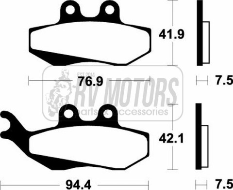 Тормозные колодки SBS 120MS