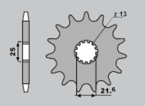 Приводная звезда SUZUKI GSF 650/ SV 650/ DL 650 (-1) JR 56414JR (JTF520.14)