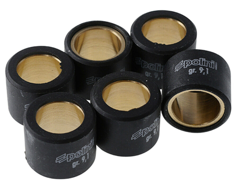 Ролики вариатора POLINI 046-92-91 19x15,5/9,1г 6шт красный