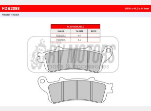 Тормозные колодки FERODO FDB2098ST