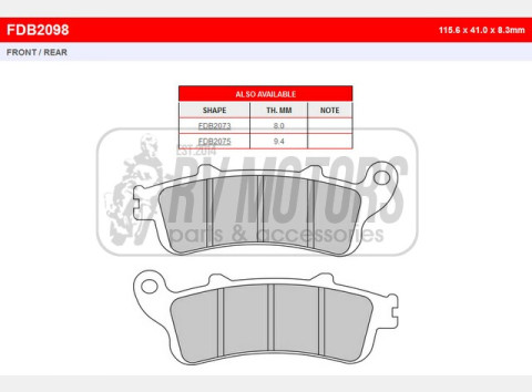 Тормозные колодки FERODO FDB2098ST