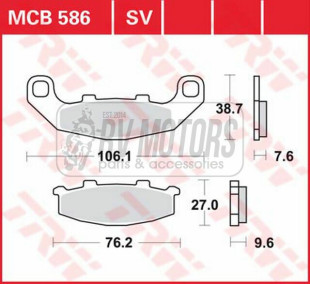 Тормозные колодки TRW LUCAS MCB586