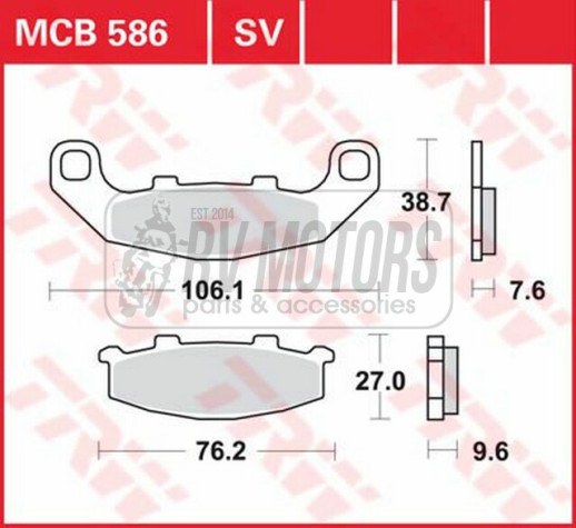 Гальмівні колодки TRW LUCAS MCB586