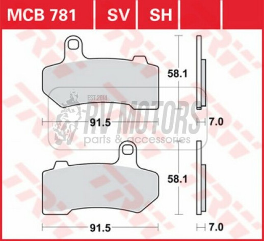Колодки гальмівні TRW LUCAS MCB781SV