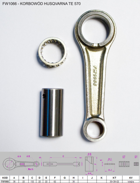 Шатун HUSQVARNA TE 570 FLYWAY FW1066