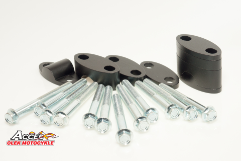 Проставки руля 39MM  (низ-22 MM, верх-28.6 MM) цвет чёрный ACCEL BMA-02BK