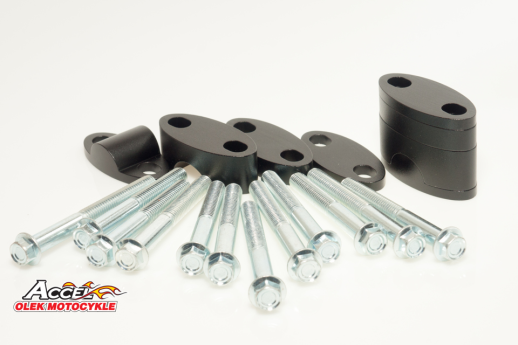 Проставки руля 39MM  (низ-22 MM, верх-28.6 MM) цвет чёрный ACCEL BMA-02BK