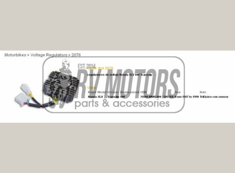 Регулятор напряжения HONDA XL 600 V 87-90  DZE ELEKTRYKA 2076-01
