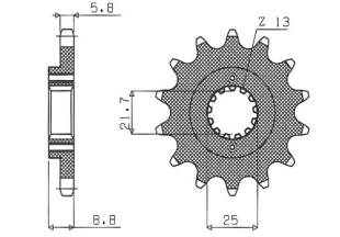 Приводная звезда SUNSTAR 33316 (JTF512.16)
