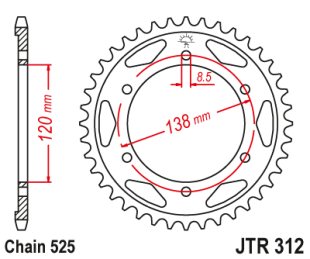 Приводная звезда JT JTR312.40 (PBR 253)
