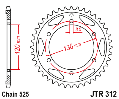 Привідна зірка JT JTR312.40 (PBR 253)
