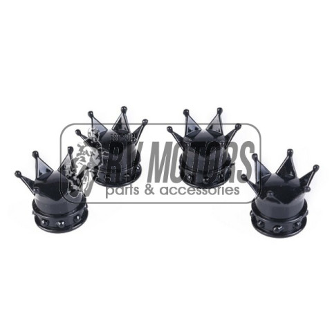 Колпачки ниппеля Корона чёрные 