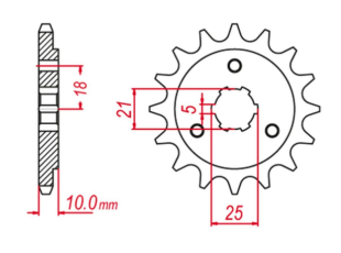 Приводная звезда SUZUKI DR 750 '88-'89, DR 800 '88-'00 GROSSKOPF 41215G (JTF438.15)