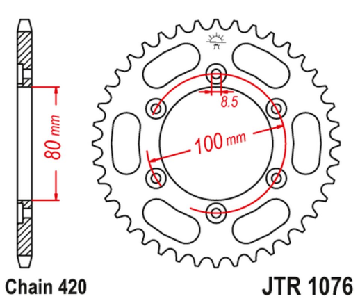 Приводная звезда RIEJU 50 SPIKE '02-05', TANGO '03-05'' JT JTR1076.48