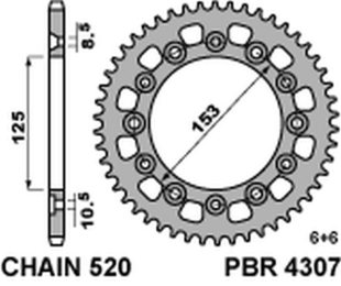 Привідна зірка HONDA CRM 250 '91 PBR 430739C45 (JTR210.39)
