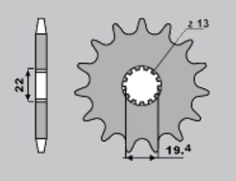 Приводная звезда SUZUKI GR 650 (83-85), GSX 400 F PBR 4391518NC