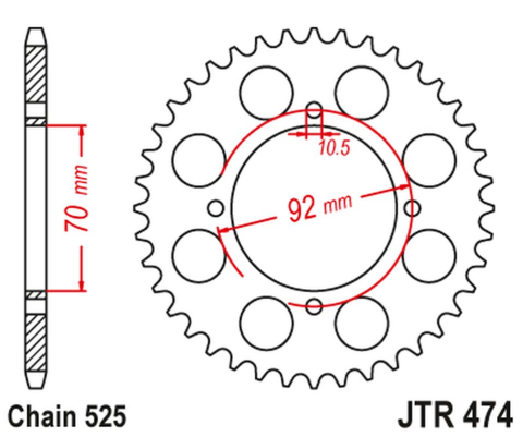 Приводная звезда KAWASAKI KH 250 '75-82', S1 250 '73-75' JT JTR474.48