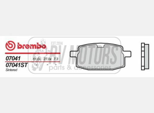 Гальмівні колодки BREMBO BRM 07041