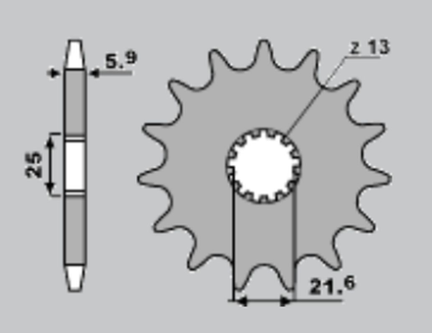 Приводная звезда SUZUKI GS500E '89-'93 JR 56516JR (JTF565.16)