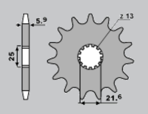 Приводная звезда SUZUKI GS500E '89-'93 JR 56516JR (JTF565.16)