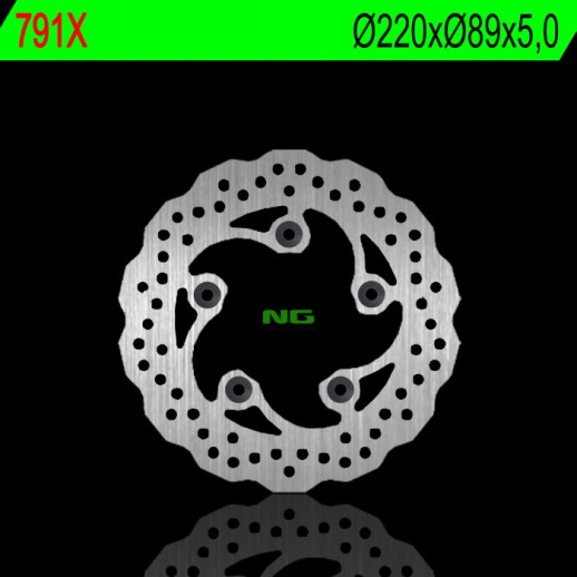 Гальмівний диск NG задній SUZUKI GSXR 600 97-18, GSXR 750 96-17, GSXR 100 09-16, SV 650 03-15, SV 100 03-08, TL 1000R/S (5X NG791X