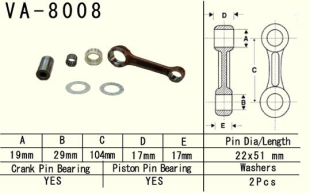 Шатун KAWASAKI KX 125 (KX125) '98-'02 VESRAH VA-8008