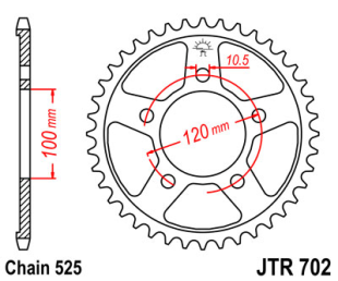 Привідна зірка JT JTR702.42 (PBR 4363)