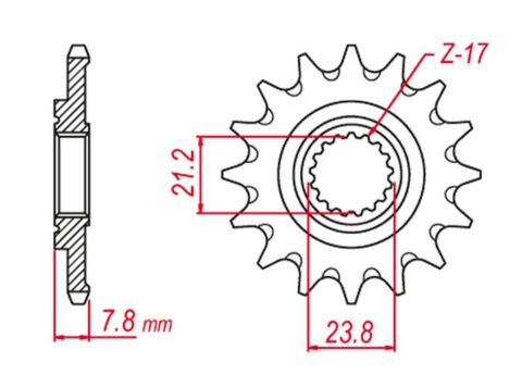 Приводная звезда HONDA CRF 250R '18-'21 GROSSKOPF 232013G (JTF1344.13)