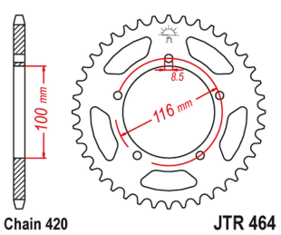 Приводная звезда KAWASAKI KX 60 '83-03', KX 80 '83-85' JT JTR464.50