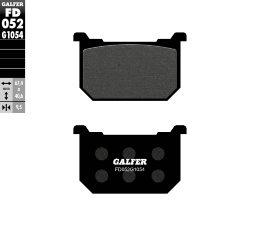 Гальмівні колодки GALFER FD052G1054 (FA68)
