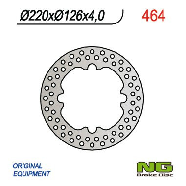 Тормозной диск NG задний HUSQVARNA TE/TC 99-12 (220X126X4) NG464