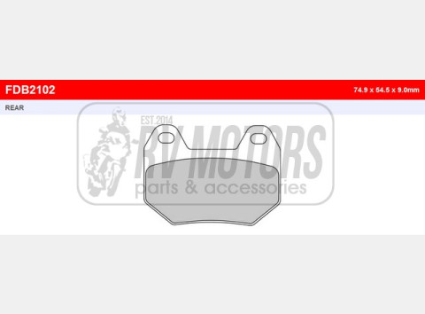 Тормозные колодки FERODO FDB2102P