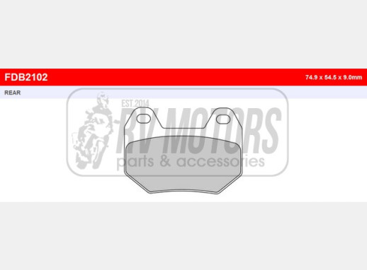 Гальмівні колодки FERODO FDB2102P