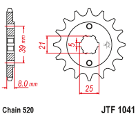 Приводная звезда JT JTF1041.15 (PBR 2238)