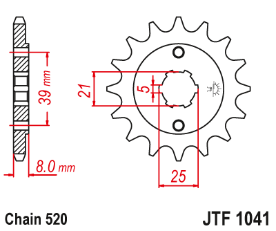 Привідна зірка JT JTF1041.15 (PBR 2238)