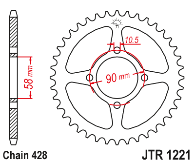 Приводная звезда JT JTR1221.44 (PBR 4669)