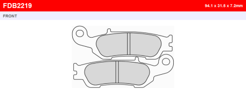 Тормозные колодки FERODO FDB2219SG = FDB2219SG PLUS