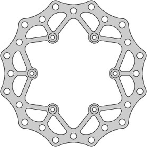 Тормозной диск задний YAMAHA YZ/WR 125 '98-01, YZ/WR 250 '98-'01, YZF/WRF 400/426 '99-01, WAVE ULTRA LIGHT (240X115X4MM) (6X6,5MM) (NG372X) DELTA BRAKING ONL_DBD029D