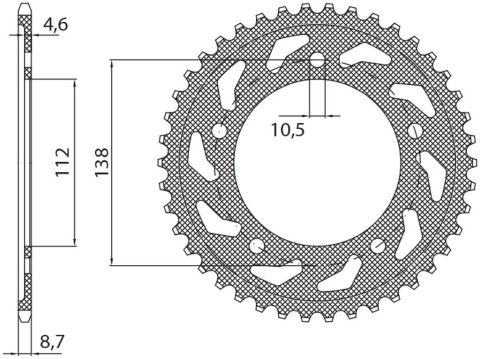 Приводная звезда YAMAHA YZF R6 '99-'02 SUNSTAR SUN1-8482-48 (JTR1873.48)