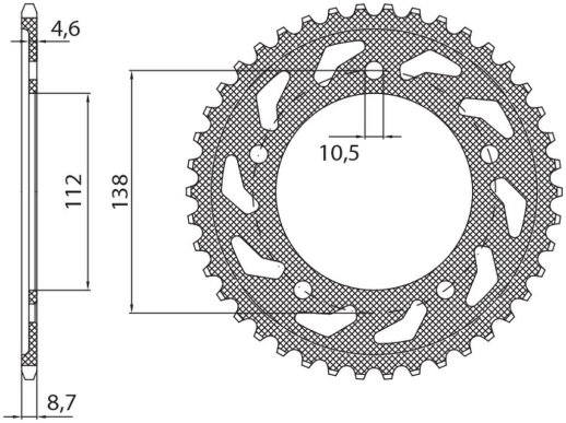 Приводная звезда YAMAHA YZF R6 '99-'02 SUNSTAR SUN1-8482-48 (JTR1873.48)