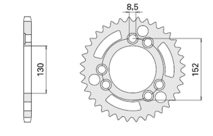 Приводная звезда CAGIVA NAVIGATOR 1000 '01-'05, GRAND CANYON 900 '99-'01 CHT 442441K