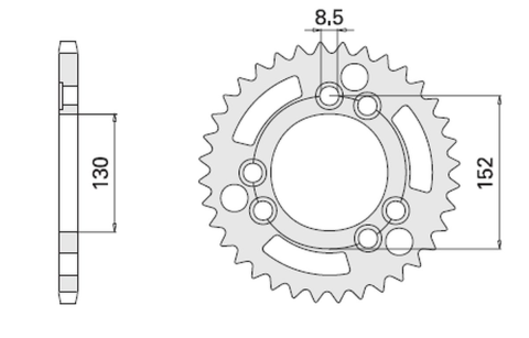 Приводная звезда CAGIVA NAVIGATOR 1000 '01-'05, GRAND CANYON 900 '99-'01 CHT 442441K